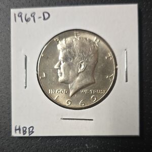 🇺🇸 1969D Kennedy Half Dollar – 40% Silver JFK Era 🇺🇸